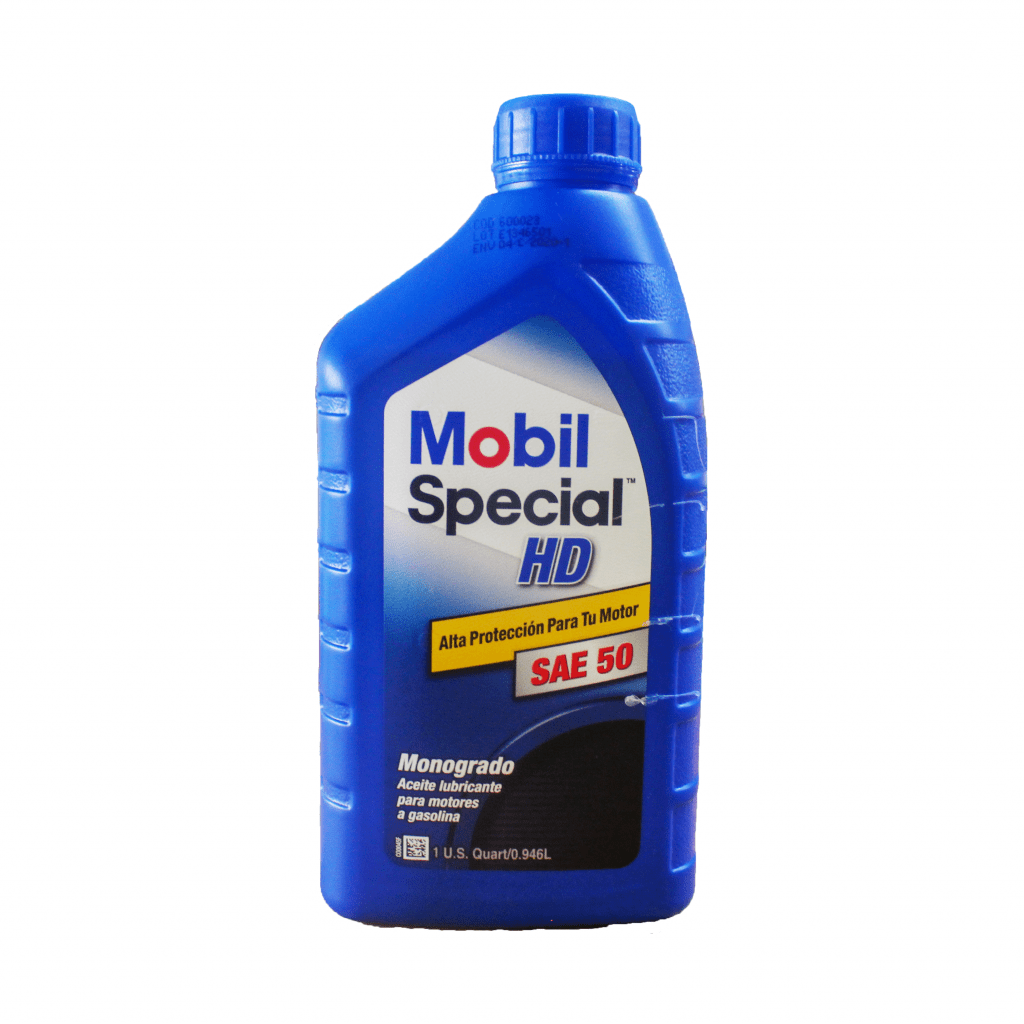 Aceite SAE 50 Mobil special HD cuarto distribuidora herca