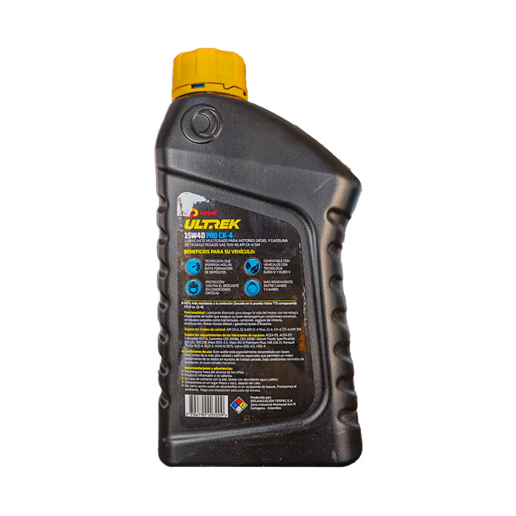 Terpel ULTREK 15W-40 PRO API CK-4/SN - 1 litro distribuidora Herca