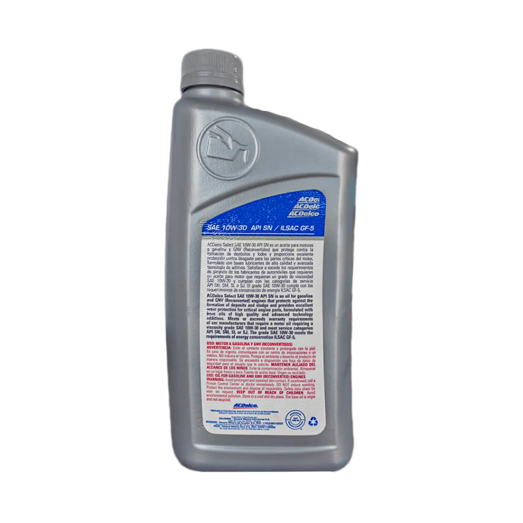 ACEITE ACDELCO 10W30 CUARTO distribuidora Herca