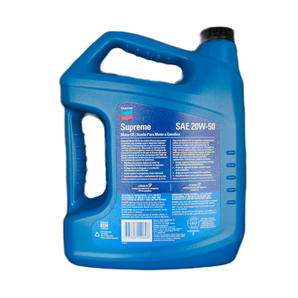 Aceite Chevron Supreme 20w-50 distribuidora herca