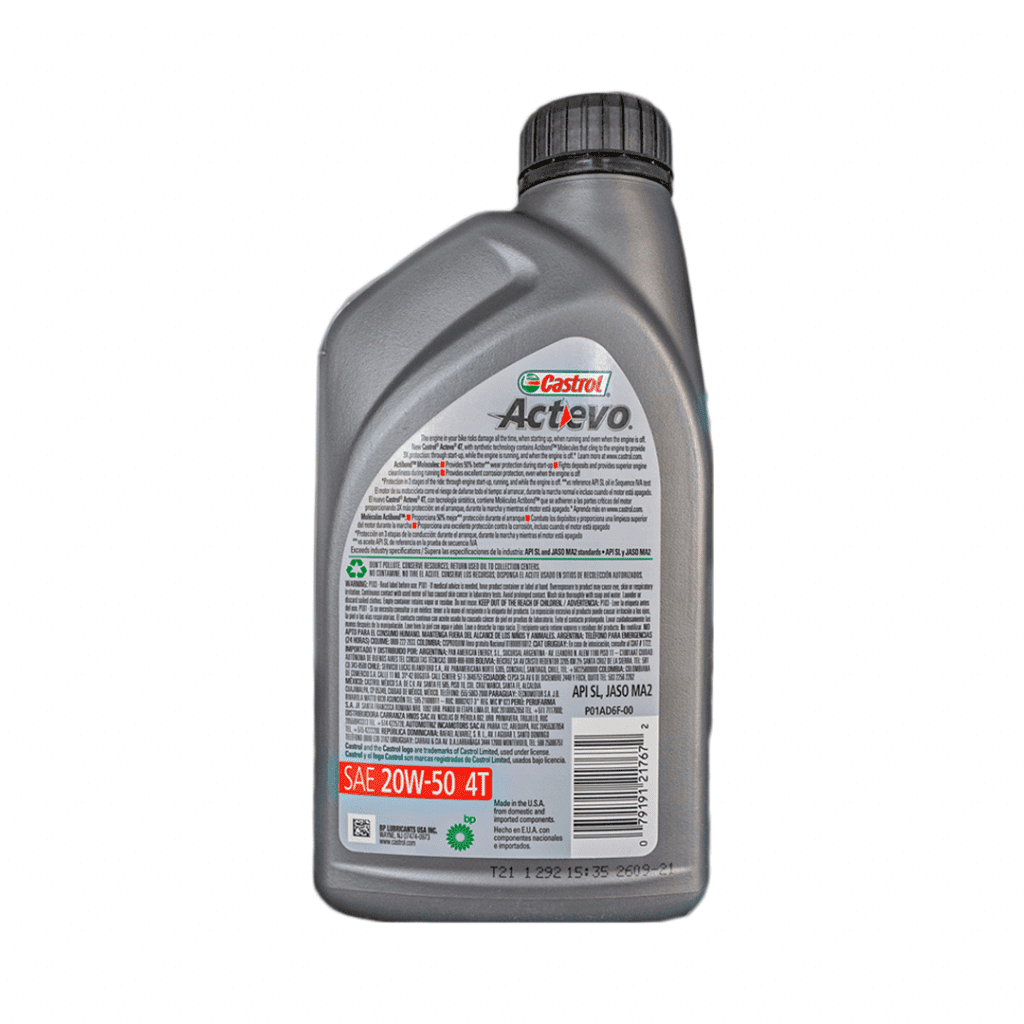 Aceite Castrol Actevo 20w50 distribuidora Herca