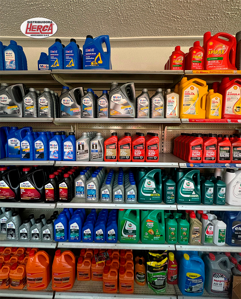 Productos para el cuidado automotriz marca Shell, Castrol, Mobil, Lubristone, Freezetone