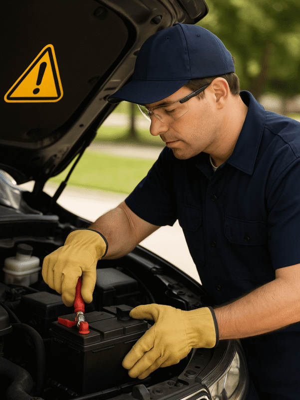 cambio de batería de vehículo